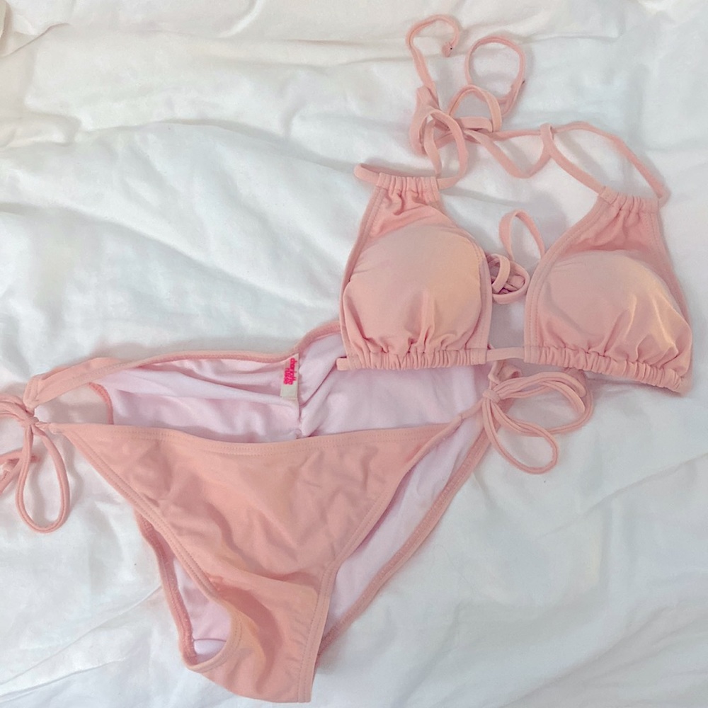 2/$20 nwot charlotte russe peach bikini set